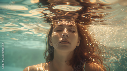 portrait of a woman underwater