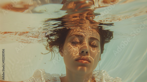 portrait of a woman underwater