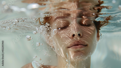 portrait of a woman underwater