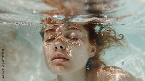 portrait of a woman underwater