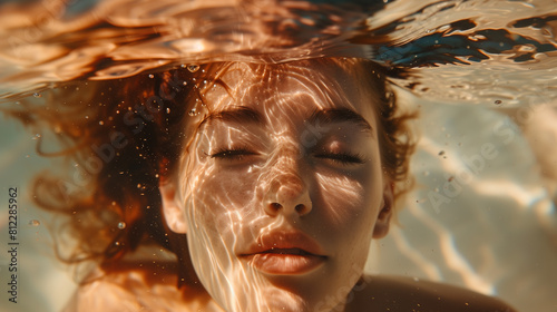 portrait of a woman underwater