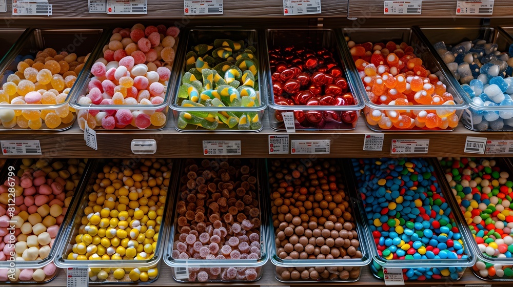 Full Frame Shot of Candies At Store For Sale in
