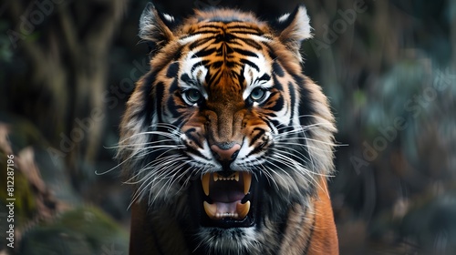 Angry tiger head,Wild animals © Ziyan