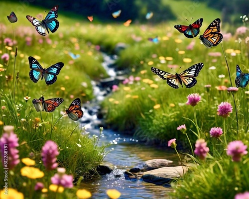 Butterfly Stock Photo, Butterfly, Beauty In Nature, Flower, Generated By Ai