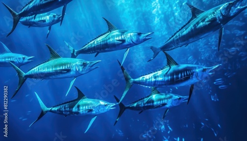 Wallpaper Mural Giant Marlin fish in the ocean, beautiful view of marlin fish in the blue ocean Torontodigital.ca