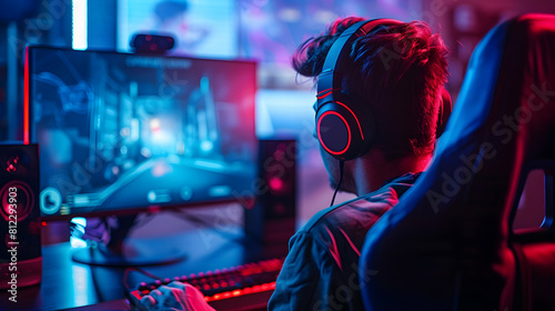 Professional Gamers Sharing Tips and Commentary on Popular Platforms as They Stream Gameplay in Photo Realistic Style for Gaming Streaming Influencers Concept in Adobe Stock Photo © Gohgah