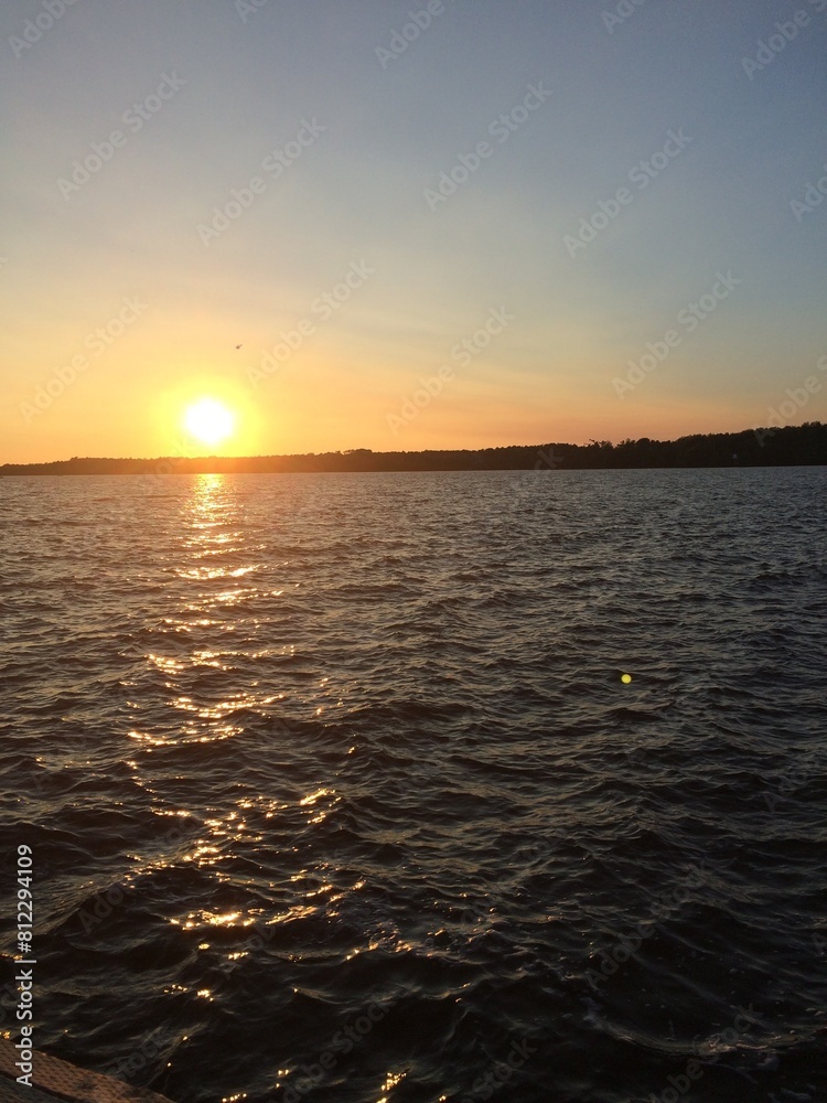 Fototapeta premium Sunset over lake