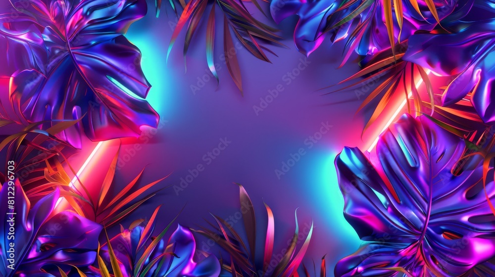 3d render, abstract geometric neon background. Fantastic wallpaper. 3d render, abstract geometric neon background. Fantastic wallpaper.