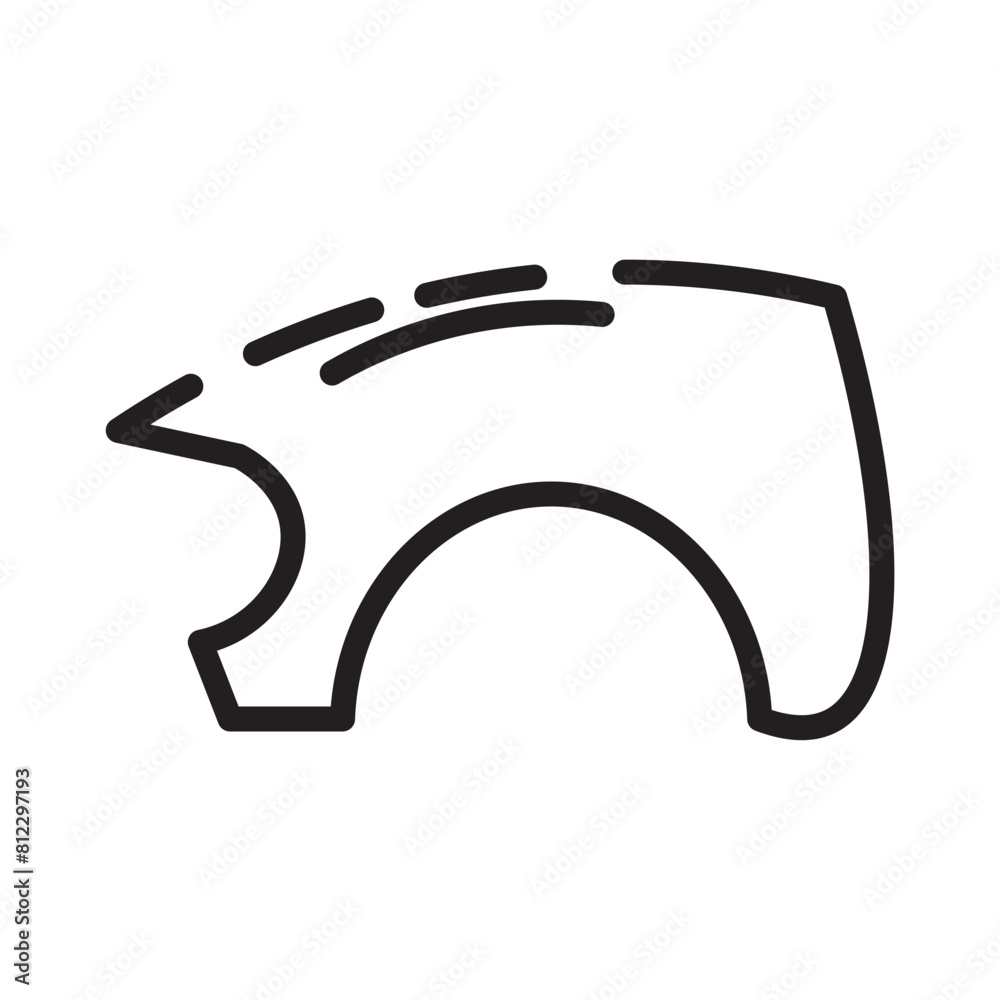 Cars Fender Parts Line Icon Cars Fender Parts Line Icon
