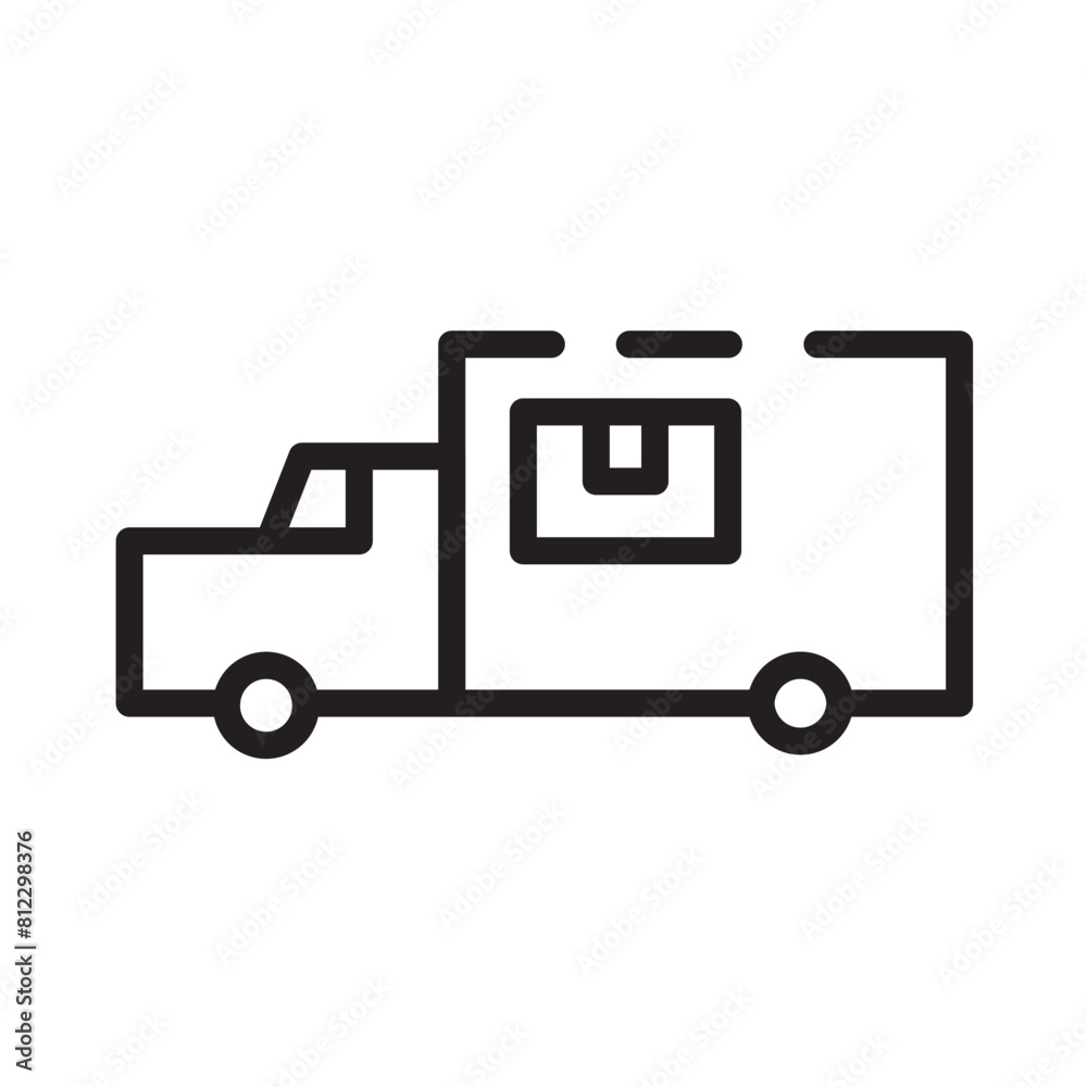 Courier Delivery Job Line Icon Courier Delivery Job Line Icon