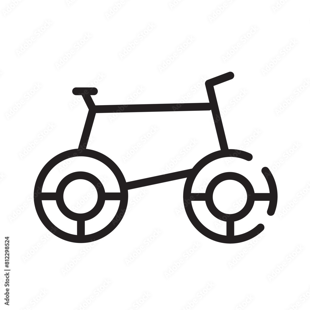 Bicycle Bike Baby Line Icon Bicycle Bike Baby Line Icon