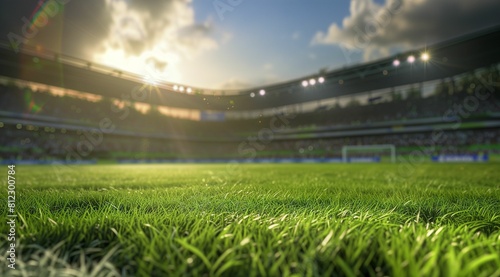 Sunlight Filtering Through Clouds Onto Soccer Field