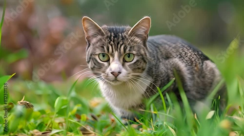 Wallpaper Mural cat walks by looking at the camera Torontodigital.ca