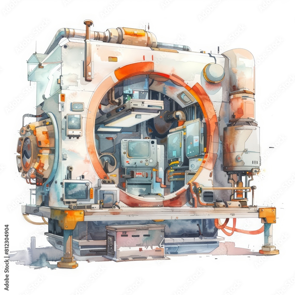 A Kawaii creative futuristic charismatic watercolor painting illustrates an unconventionally designed robot A Kawaii creative futuristic charismatic watercolor painting illustrates an unconventionally designed robot
