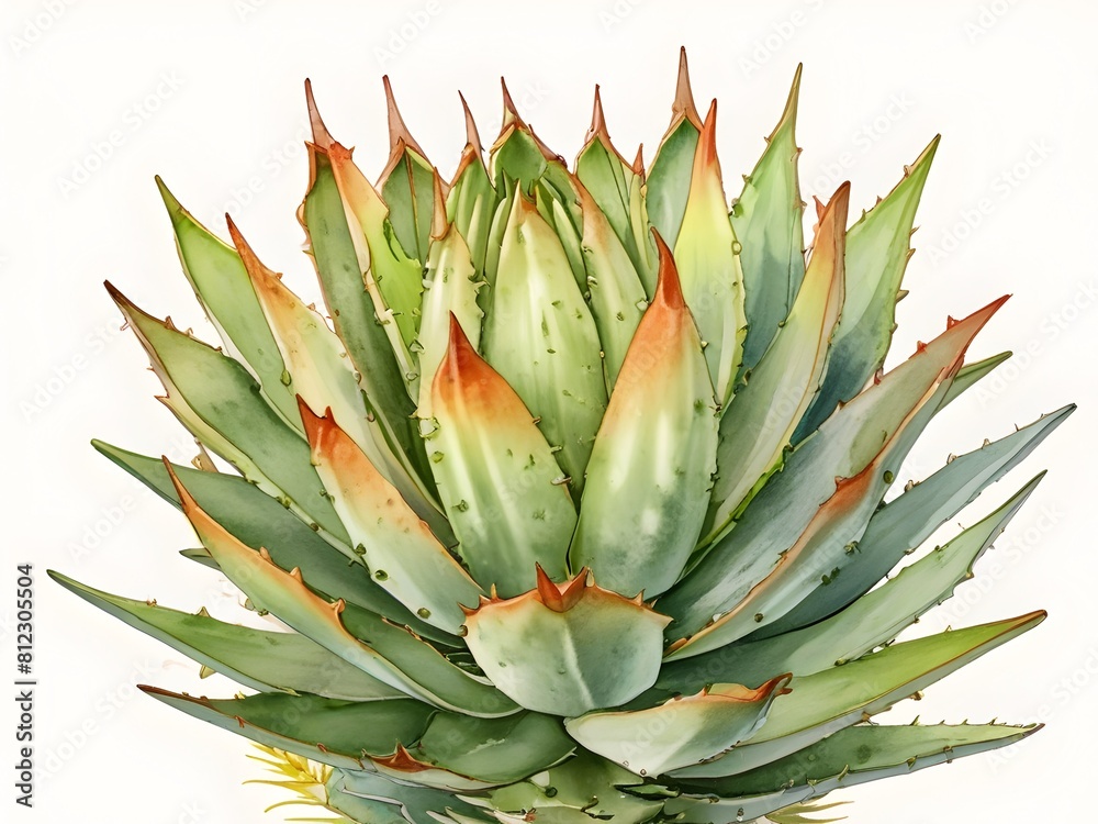 Aloe Watercolor Plant Nature Art Aloe Watercolor Plant Nature Art