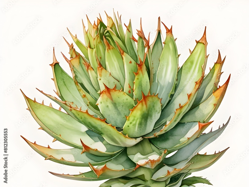Aloe Watercolor Plant Nature Art Aloe Watercolor Plant Nature Art