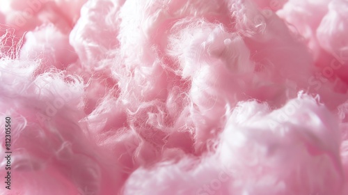 A close-up image of pink cotton candy