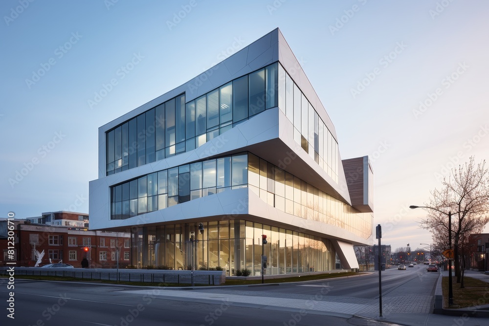Innovative Architectural Design of a Low-Rise Building with a Continuous Wraparound Window Innovative Architectural Design of a Low-Rise Building with a Continuous Wraparound Window