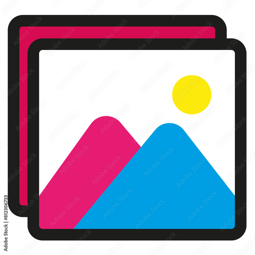 Icono de imágenes. Ilustración de imagen. Sin fondo Icono de imágenes. Ilustración de imagen. Sin fondo
