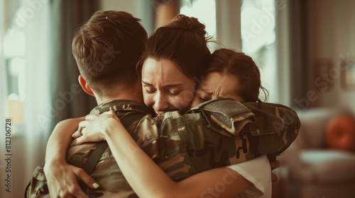 Soldier returned home to be greeted by warm hugs from their families