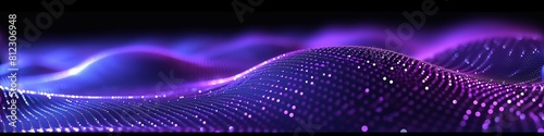 Computer Generated Wave in Purple and Blue