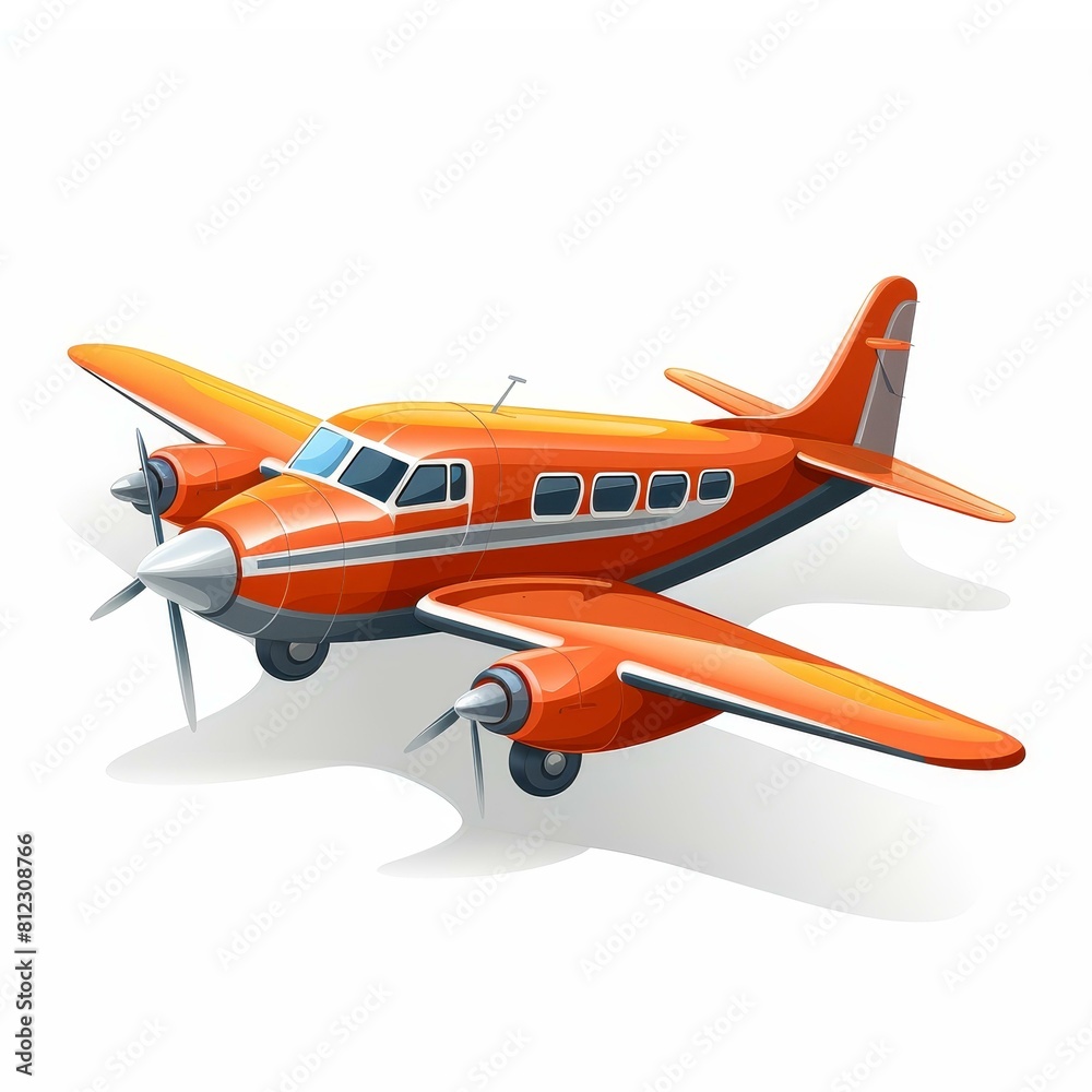Plane icon illustration, simple and clean design, isolated on white, Ai Generated Plane icon illustration, simple and clean design, isolated on white, Ai Generated