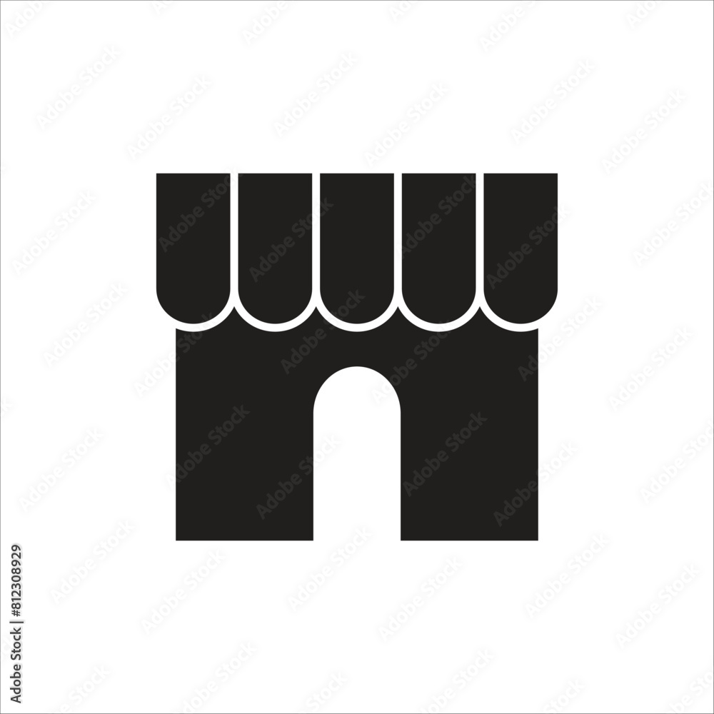 store vector icon line template store vector icon line template