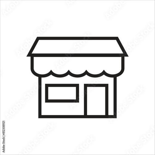 store vector icon line template