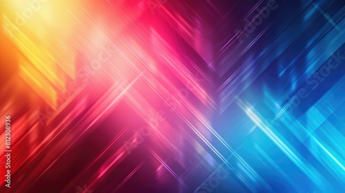 Abstract gradient background with colorful blurred arrow design