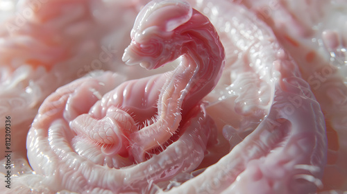The Lifeline - A Close-Up Image Highlighting a Newborn Baby’s Clamped Umbilical Cord photo