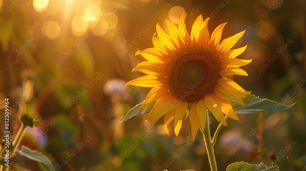 Fototapeta premium An enchanting image of a sunflower
