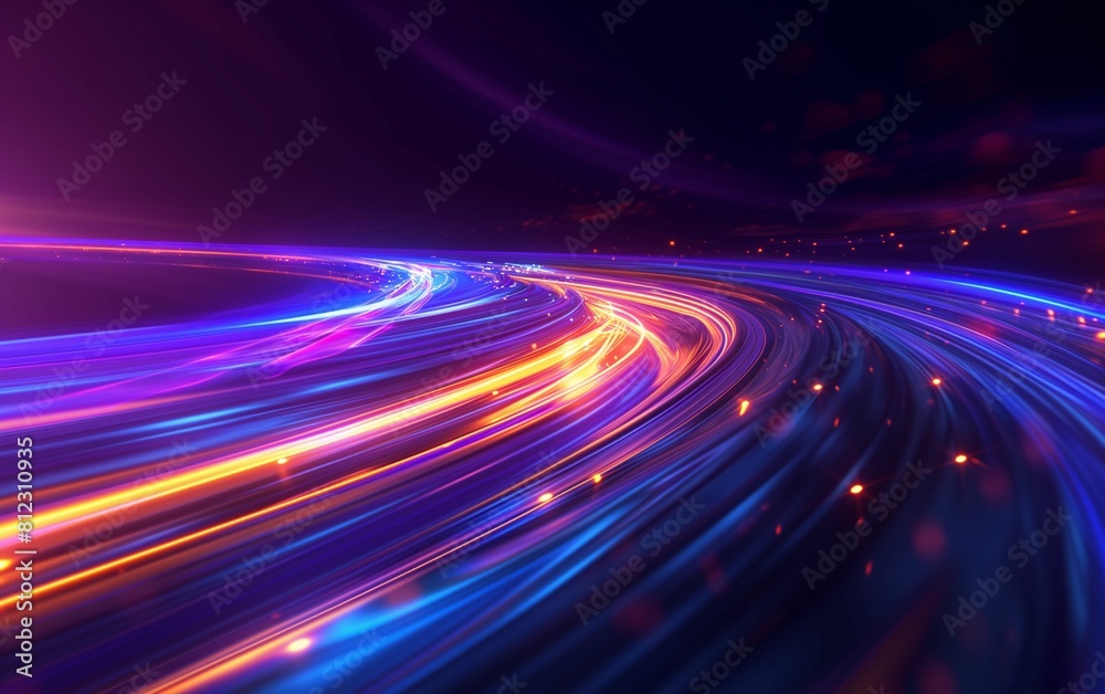 Blurry Photo of a Highway at Night Blurry Photo of a Highway at Night