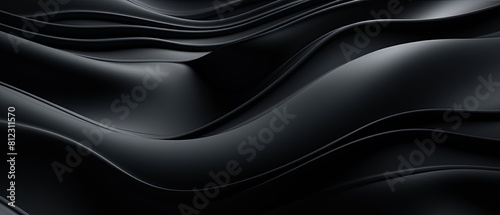 Black color futuristic wave abstract background for banner, modern swirl wave abstract background 