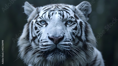 White tiger portrait series