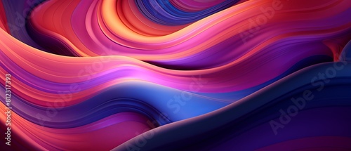 3d Fluid wavy shape abstract futuristic background, modern swirl wave abstract background with vibrant color © ArtWorld
