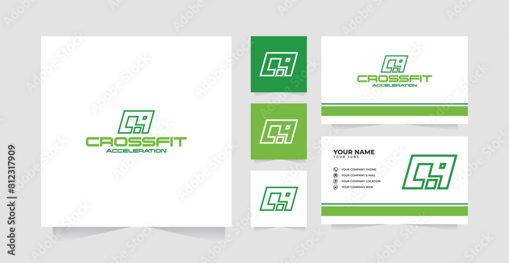 Letter C and F logo design and business card vector template Letter C and F logo design and business card vector template