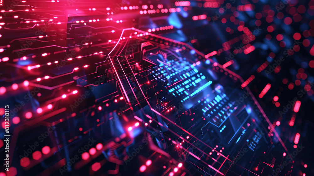Futuristic Cyber Security Shield Background Futuristic Cyber Security Shield Background