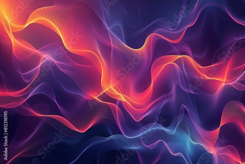 Vibrant Colorful Wave in Computer Generated Image