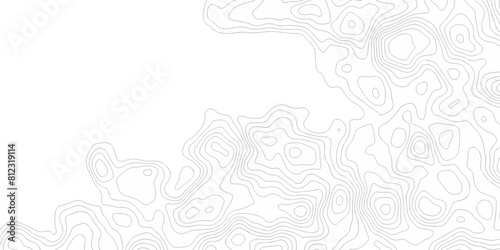 Vector geography landscape Topo contour map on white background, Topographic contour lines. Seamless pattern with lines Topographic map. Geographic mountain relief diagram line wave carve pattern.