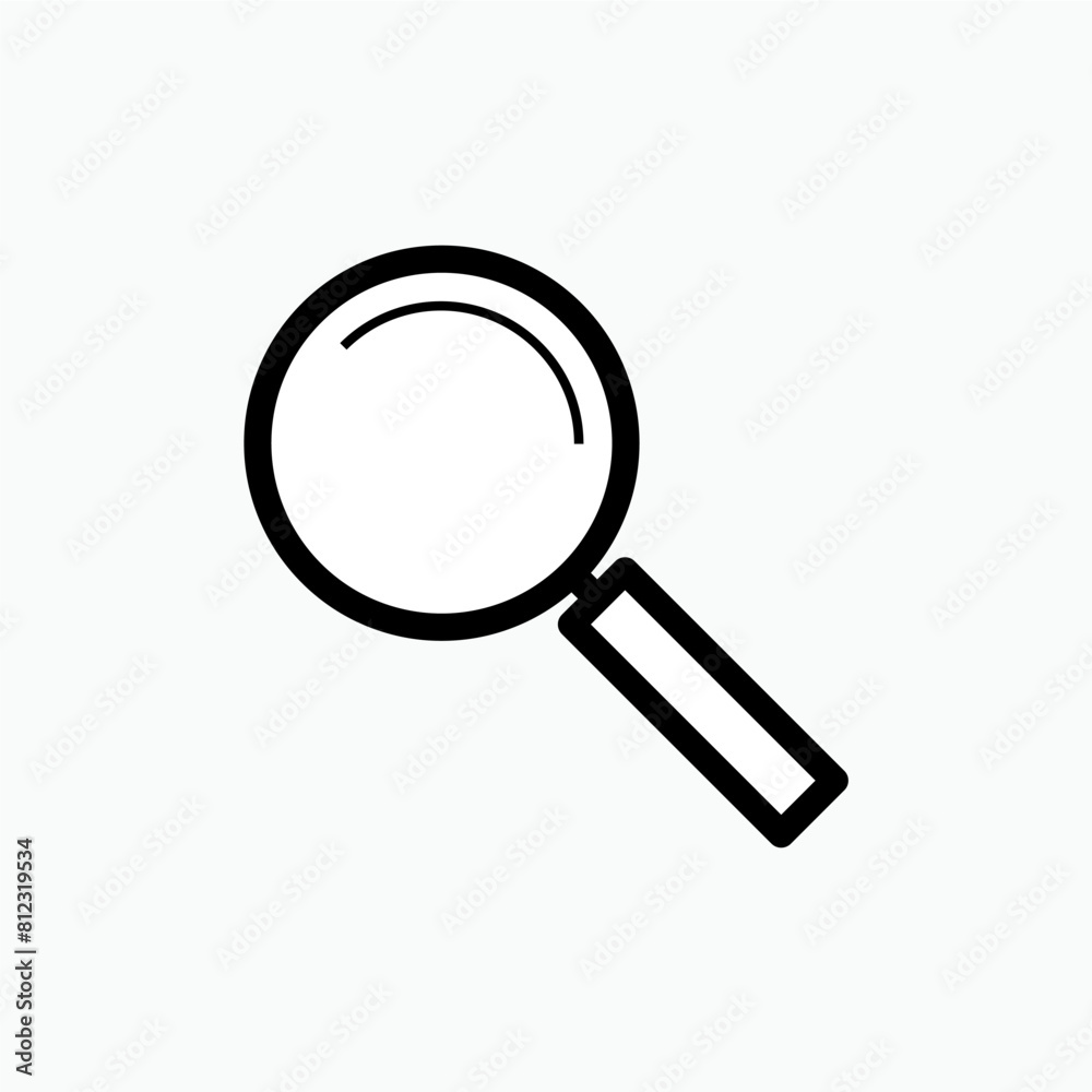 Magnifier Icon. Search, Find. Observation, Detective Symbol. Applied for Design, Presentation, Website,  or Apps Elements – Vector. 