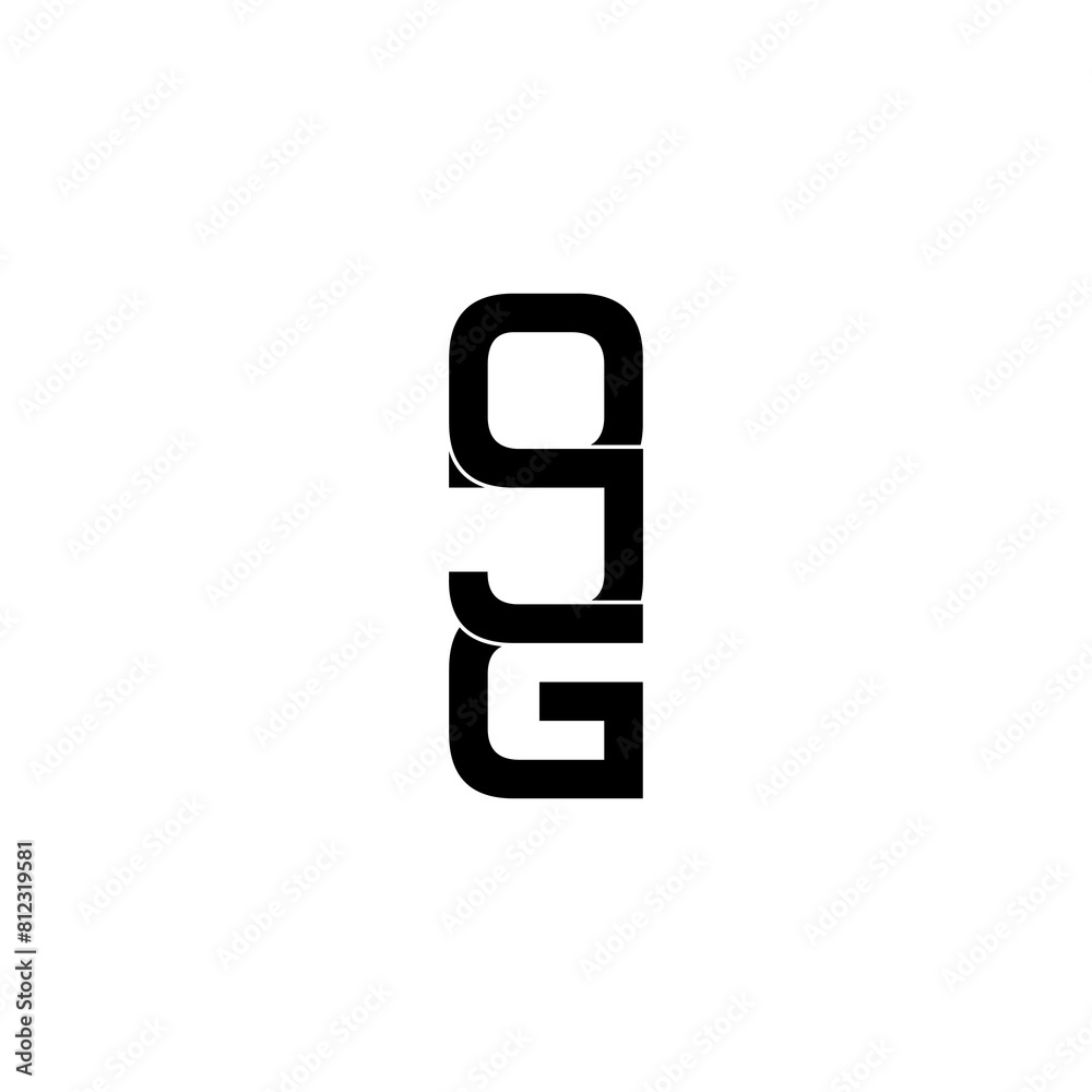 ojg lettering initial monogram logo design