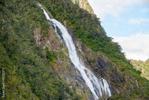 Bowen Falls in Milford Sound - New Zealand photo