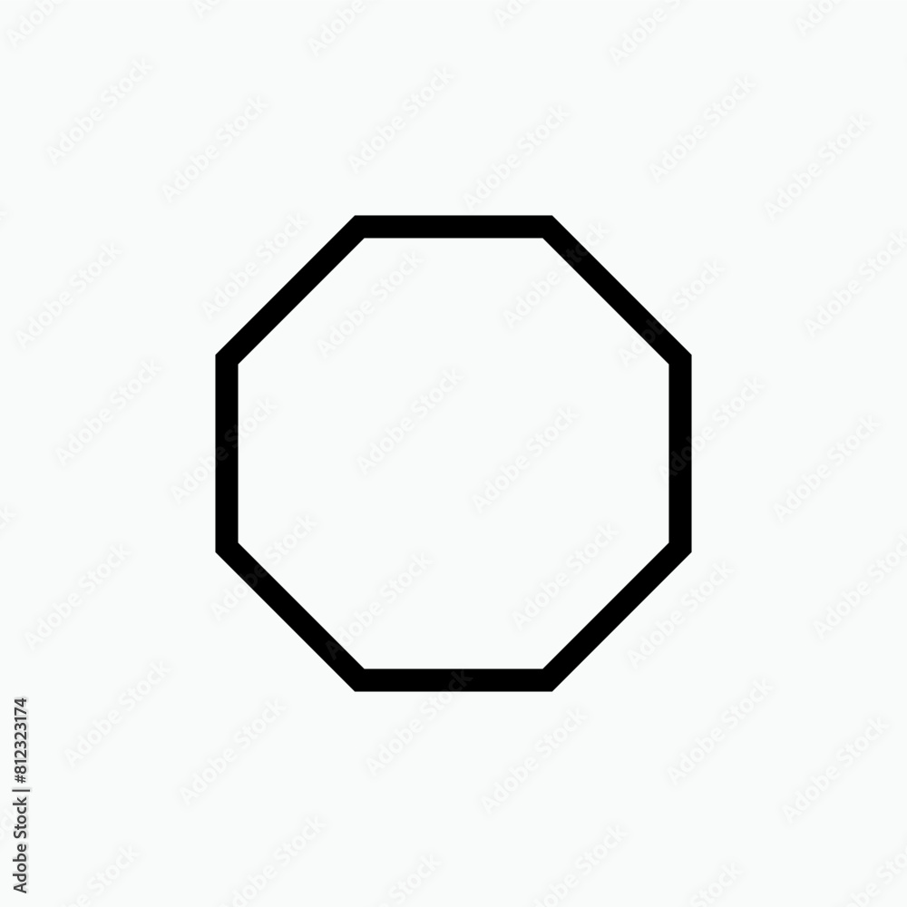 Basic Shapes Icon. Hexagon, Geometric Forms Symbol Basic Shapes Icon. Hexagon, Geometric Forms Symbol