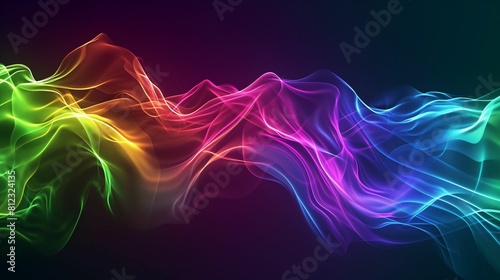 Multicolored Background With Wavy Lines