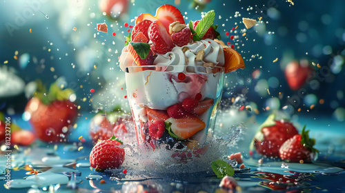 フルーツパフェ｜fruit parfait　Generative　AI