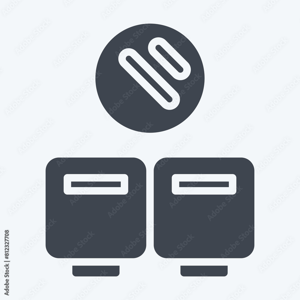 Icon Protection. related to Hygiene symbol. glyph style. simple design illustration Icon Protection. related to Hygiene symbol. glyph style. simple design illustration