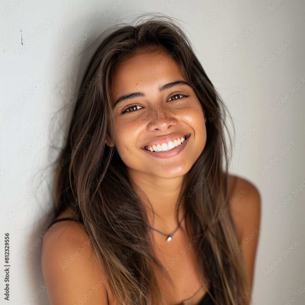Brazilian woman smiling for camera Brazilian woman smiling for camera