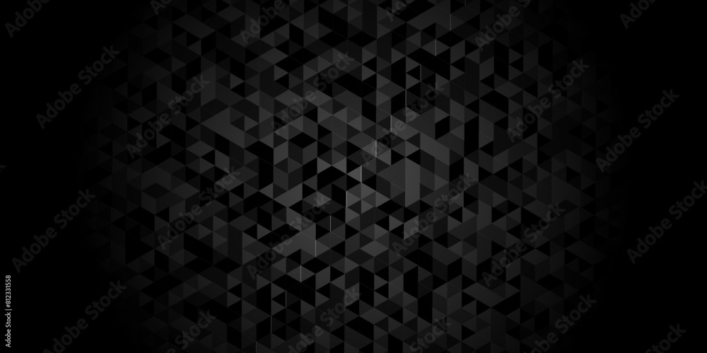 	
Vector geometric seamless technology gray and black triangle background. Abstract digital grid light pattern black Polygon Mosaic triangle Background, business and corporate background.