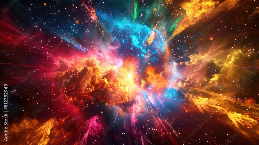 Supernova explosion in stunning colors. Supernova explosion in stunning colors.