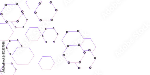 Abstract hexagon background. Futuristic abstract honeycomb mosaic white technology background. Surface polygon pattern with glowing hexagon paper texture vector grid tile and mosaic struct.